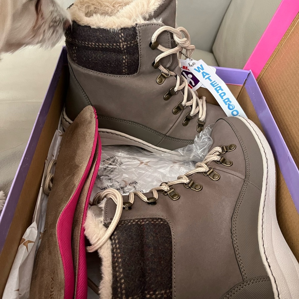 Aetrex Taupe Winter & Rain Orthotic Boots